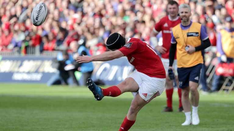 Tyler Bleyendaal as he kept Munster's scoreboard ticking